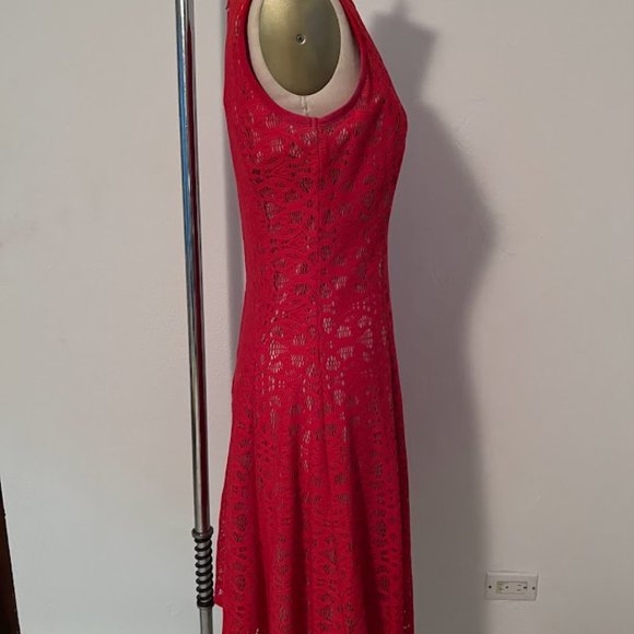 TIANA B Lace Sheath  sleeveless dress RED Size 10 - Picture 2 of 5